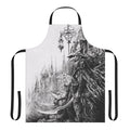 A high-quality apron featuring Eileen the Crow, a character from the Bloodborne video game.