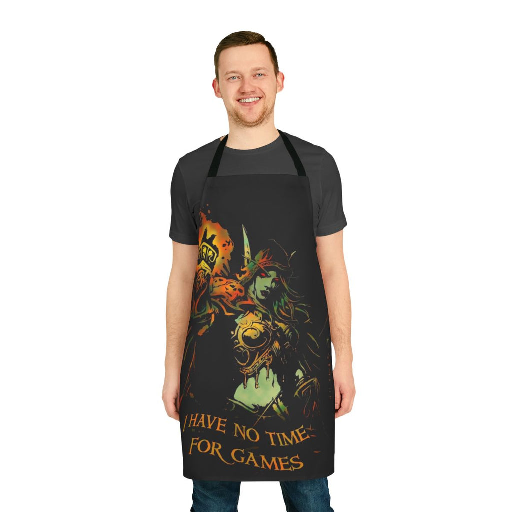 "Dark Fantasy Gaming Apron Featuring Sylvanas Windrunner from Hearthstone"