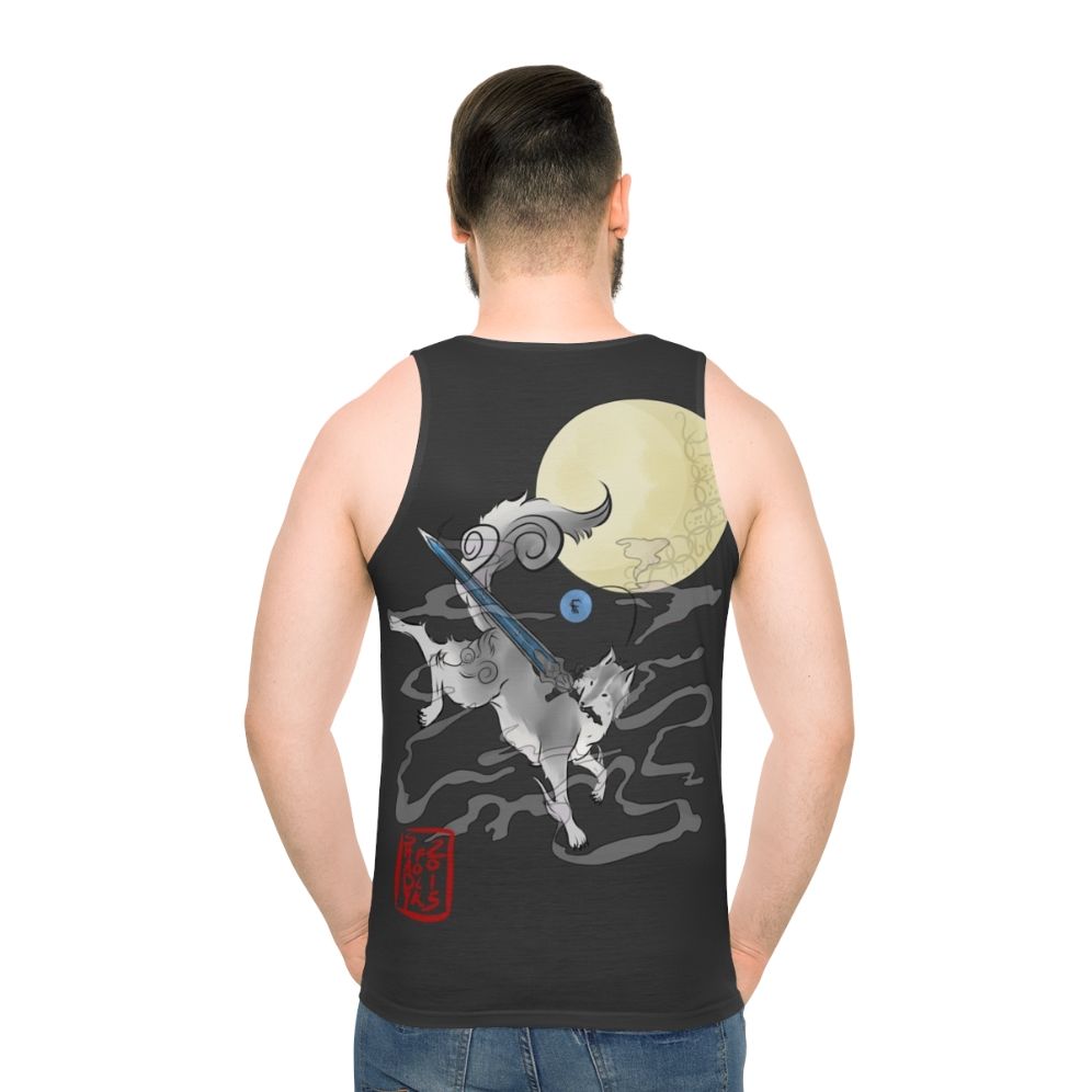 Dark fantasy Sif the Great Wolf unisex tank top