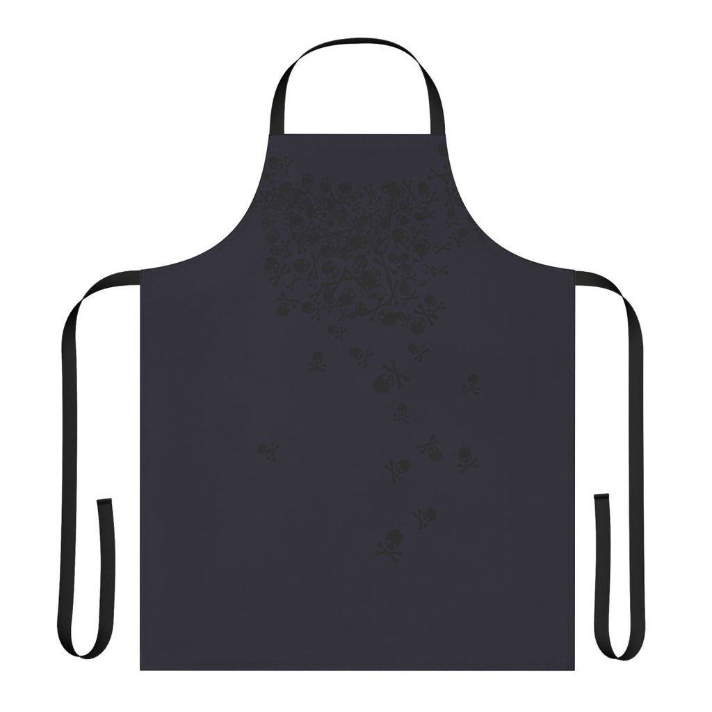 Dark fantasy skull pattern design on an apron