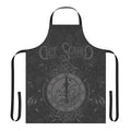 Dark floral apron featuring a demonic design, perfect for get scared band fans