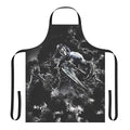 Dark, gothic, apocalyptic-themed apron with distressed, battle-worn design