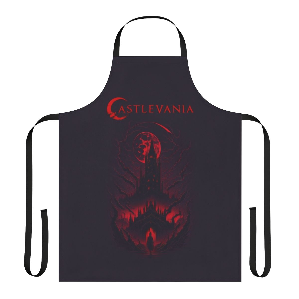 Dark gothic apron with Castlevania-inspired design