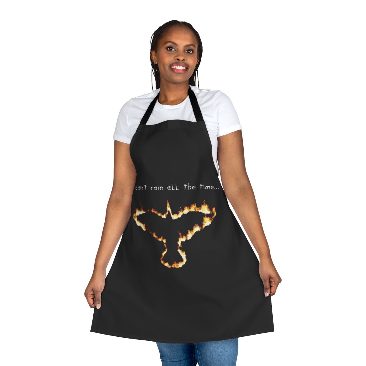 Dark apron with gothic, horror, and literary inspired design