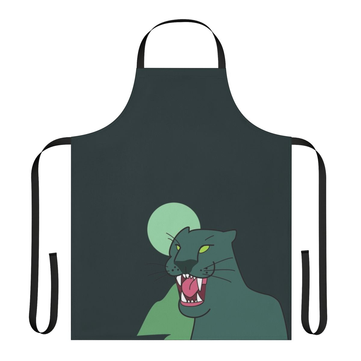 A dark green apron with Gravity Falls-inspired designs, perfect for cosplay or cooking.