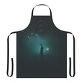 Dark, moody apron featuring the logo and branding from the horror game anthology "The Dark Pictures: Little Hope"