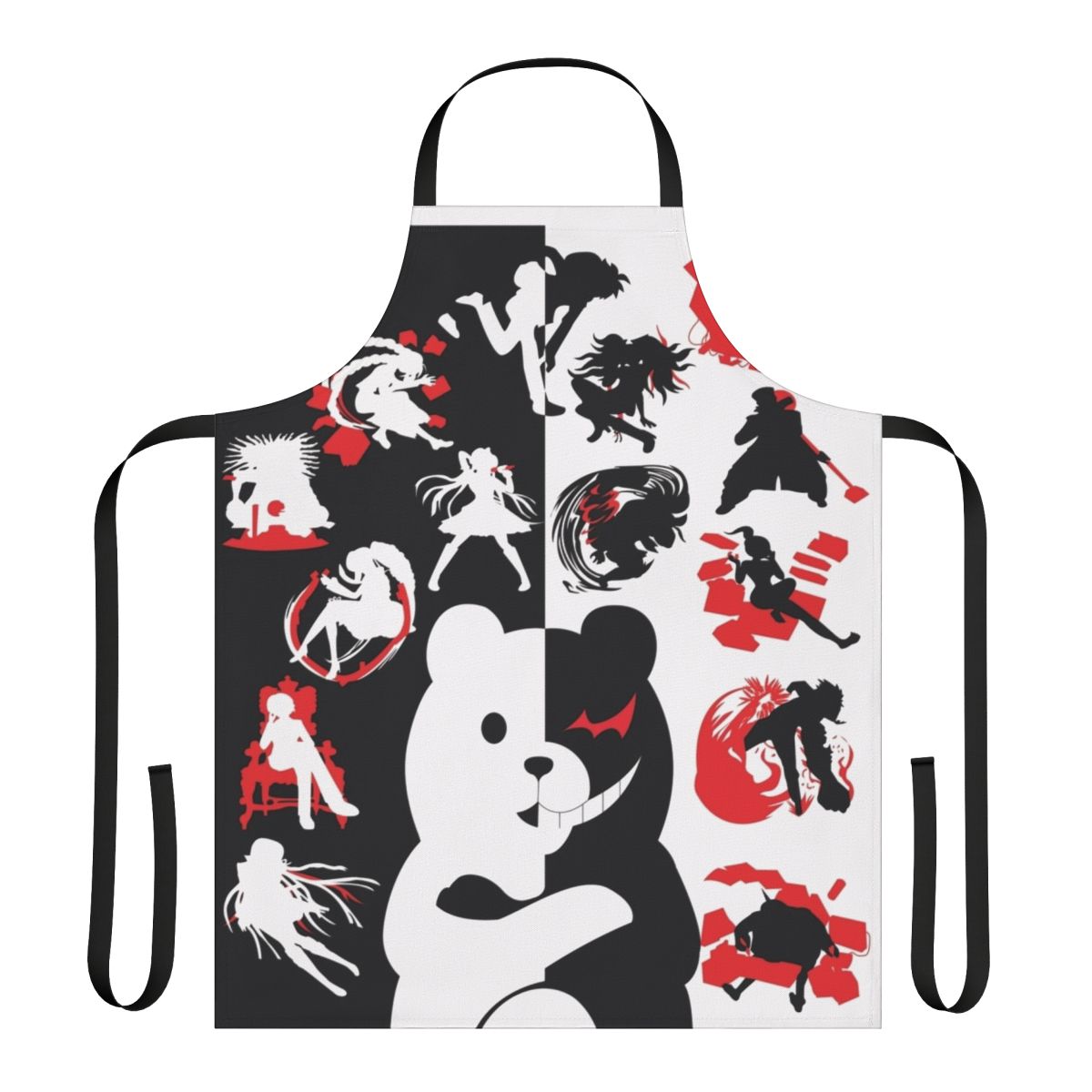 Dark-themed Monokuma apron with "Despair" design, perfect for Danganronpa enthusiasts