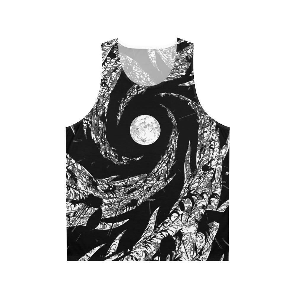 Dark moon and nature unisex tank top