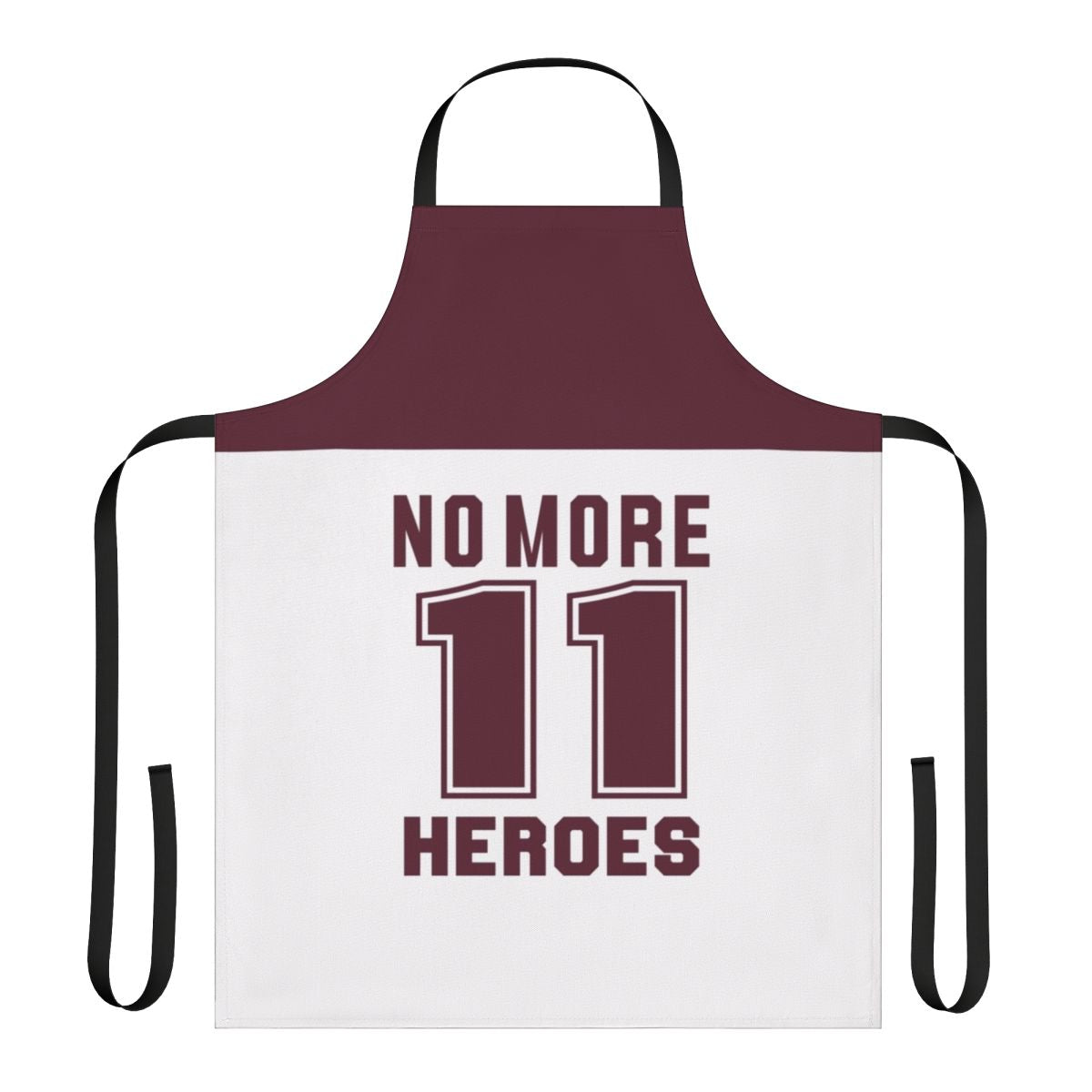 Dark red apron inspired by the video game No More Heroes