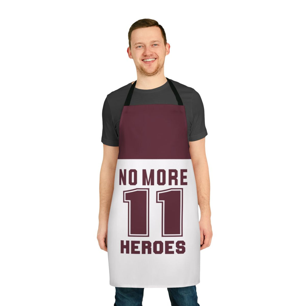 Dark red apron inspired by the video game No More Heroes