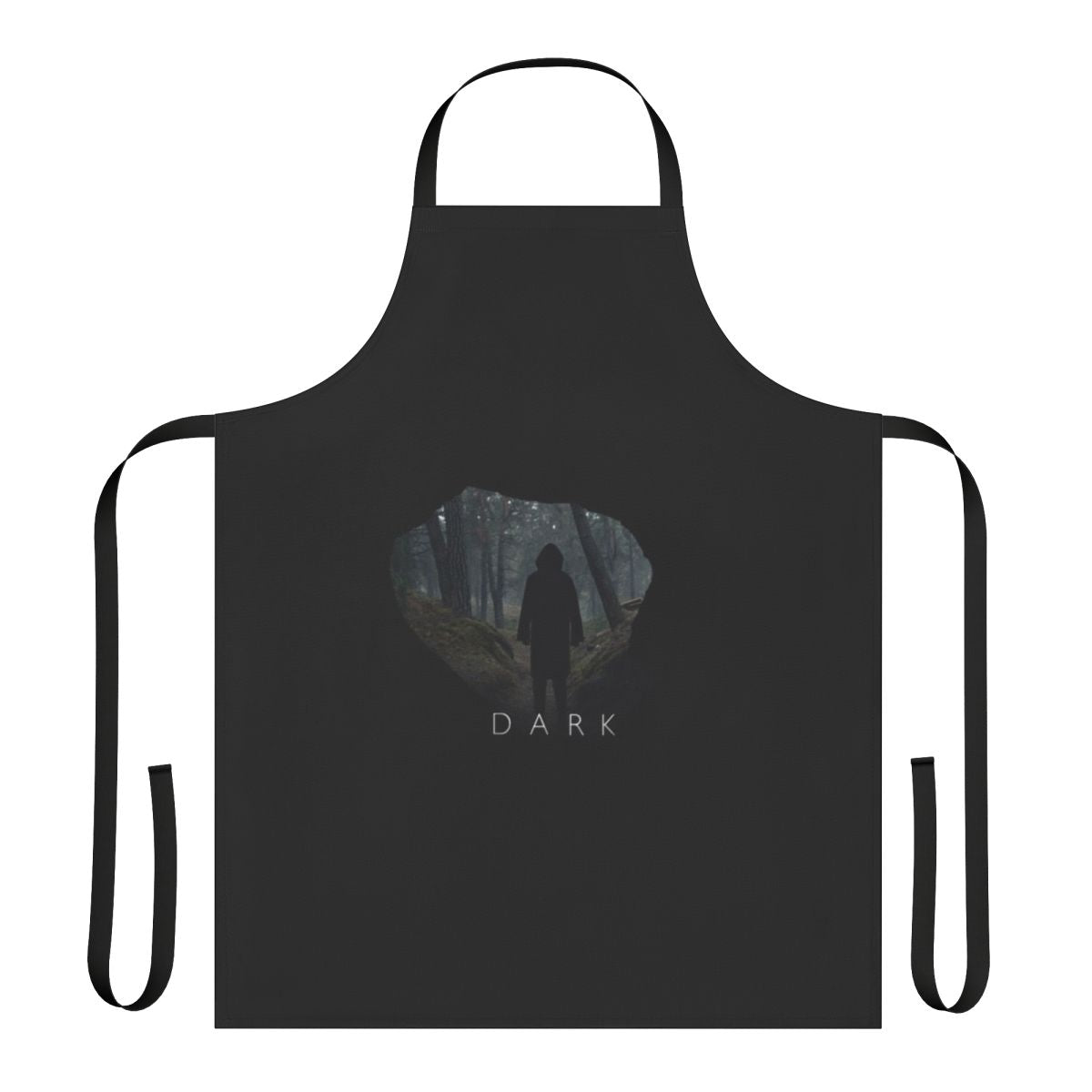 Dark-themed apron for fans of Netflix's "Dark" series and other sci-fi/mystery shows