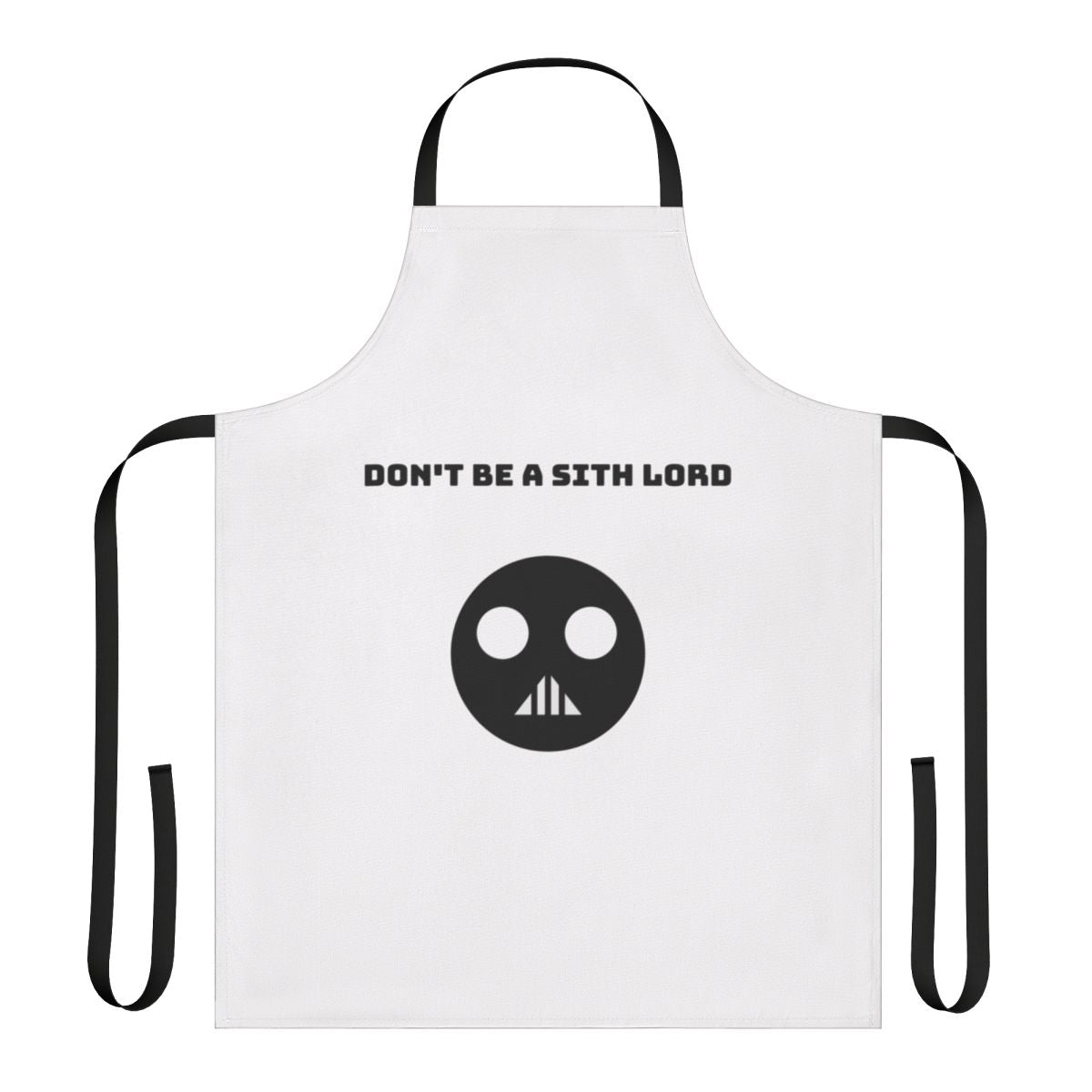 Dark side-inspired apron featuring Darth Vader and Darth Sidious imagery