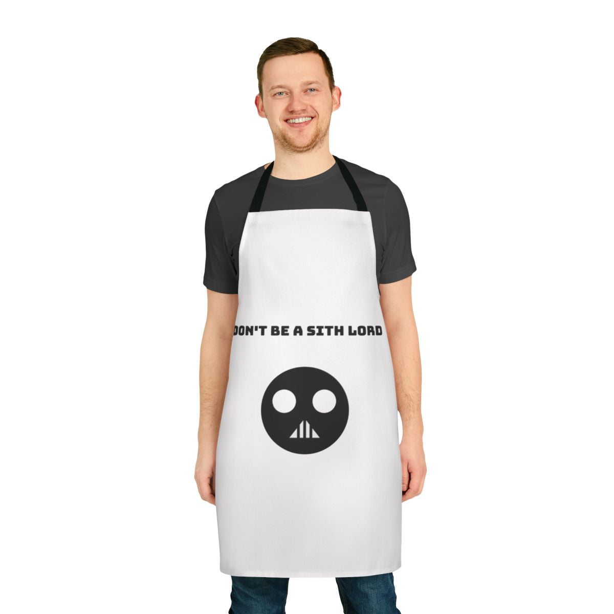 Dark side-inspired apron featuring Darth Vader and Darth Sidious imagery