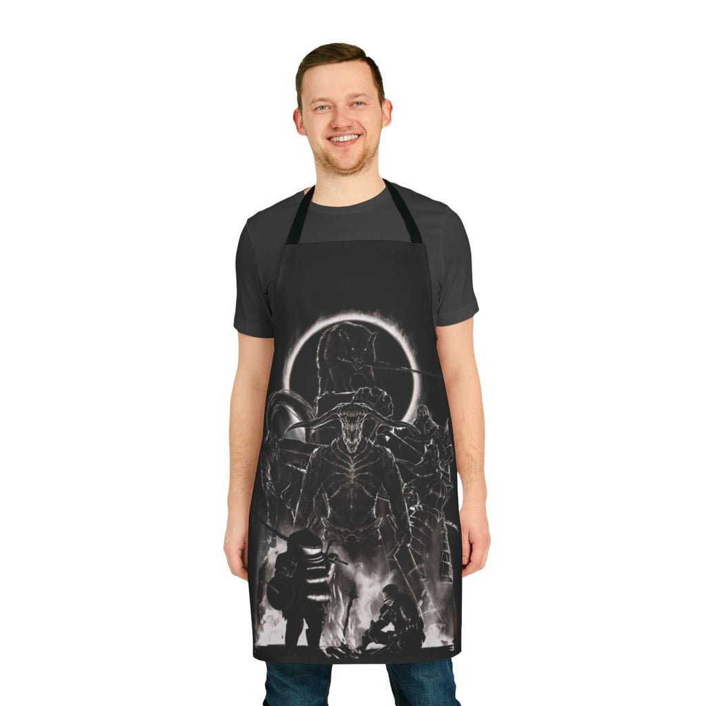 Dark Souls Firelink Shrine Apron, a high-quality cooking apron for fans of the popular video game series.