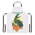A black cooking apron with a crab design, inspired by the Dark Souls video game series.