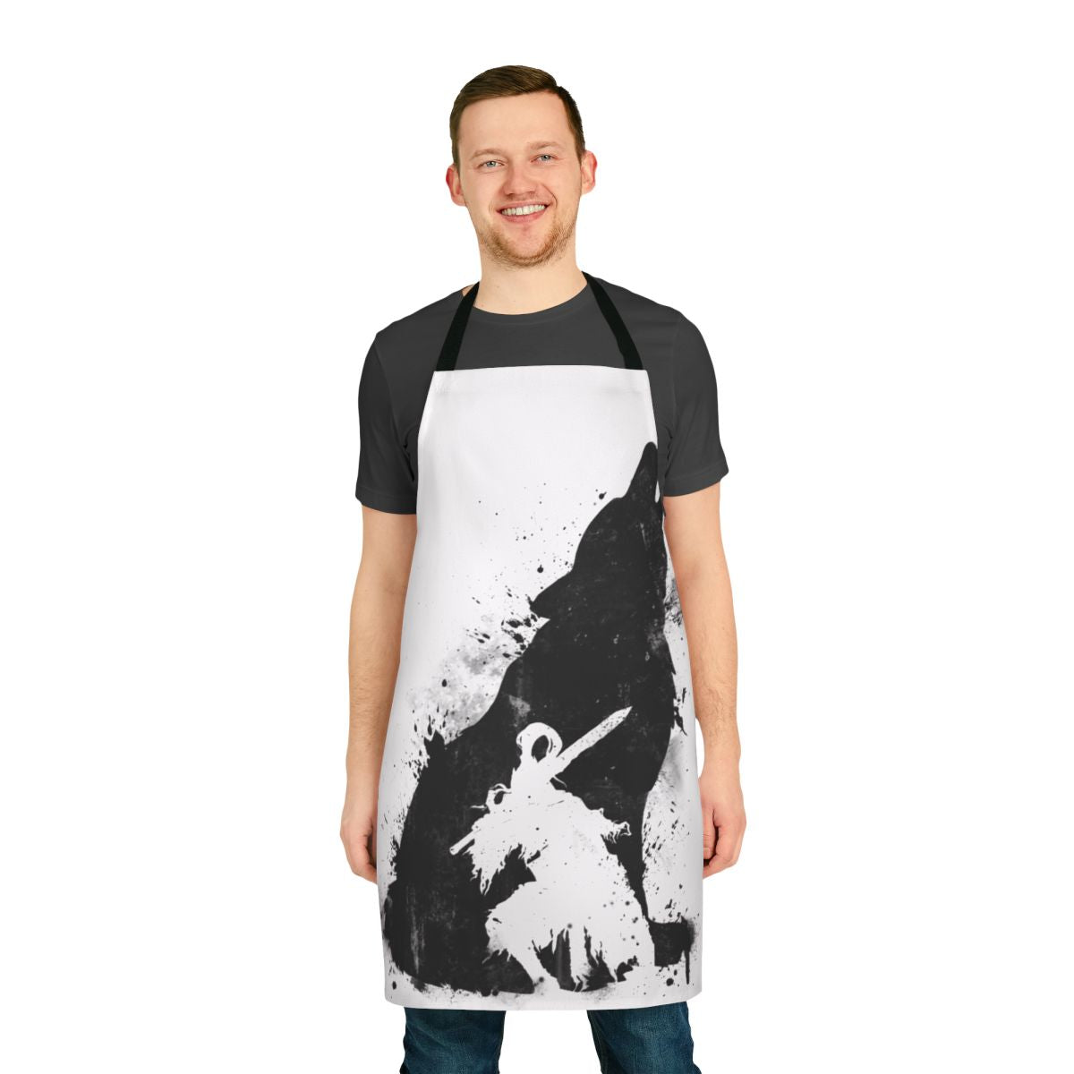 Dark Souls inspired fantasy knight apron with Abyss Warrior design