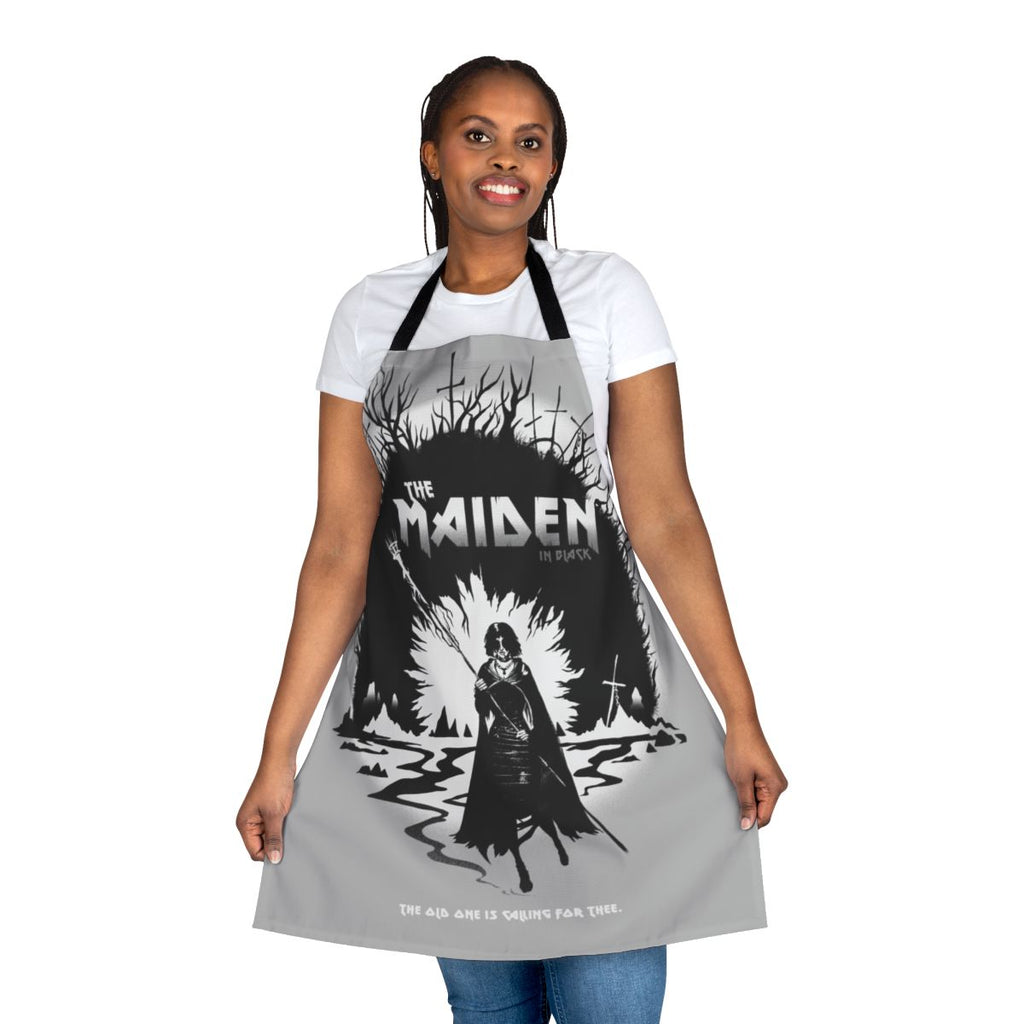 Dark Souls inspired black apron with gothic design