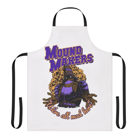 "Dark Souls inspired Mound Makers Covenant apron with gaming and RPG design"