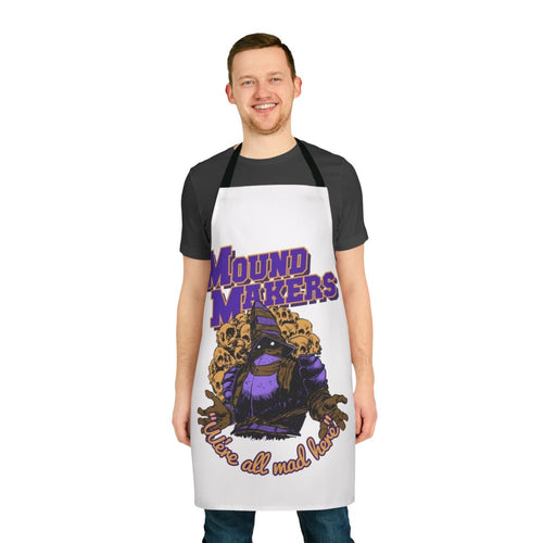 "Dark Souls inspired Mound Makers Covenant apron with gaming and RPG design"