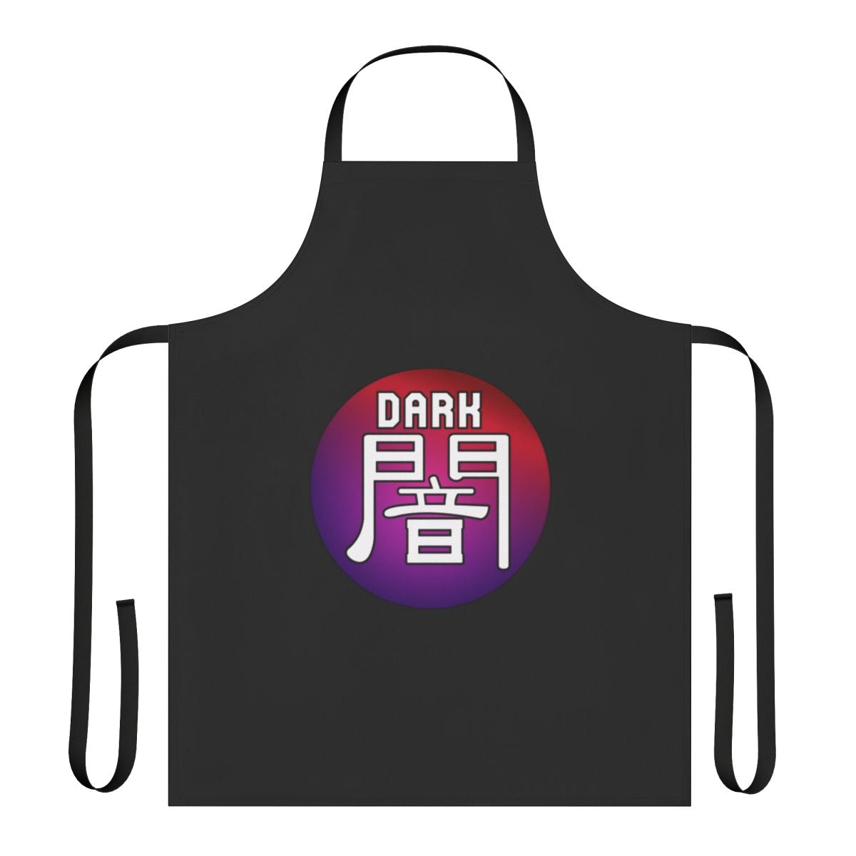Dark-themed Yu-Gi-Oh! inspired apron with anime and trading card design