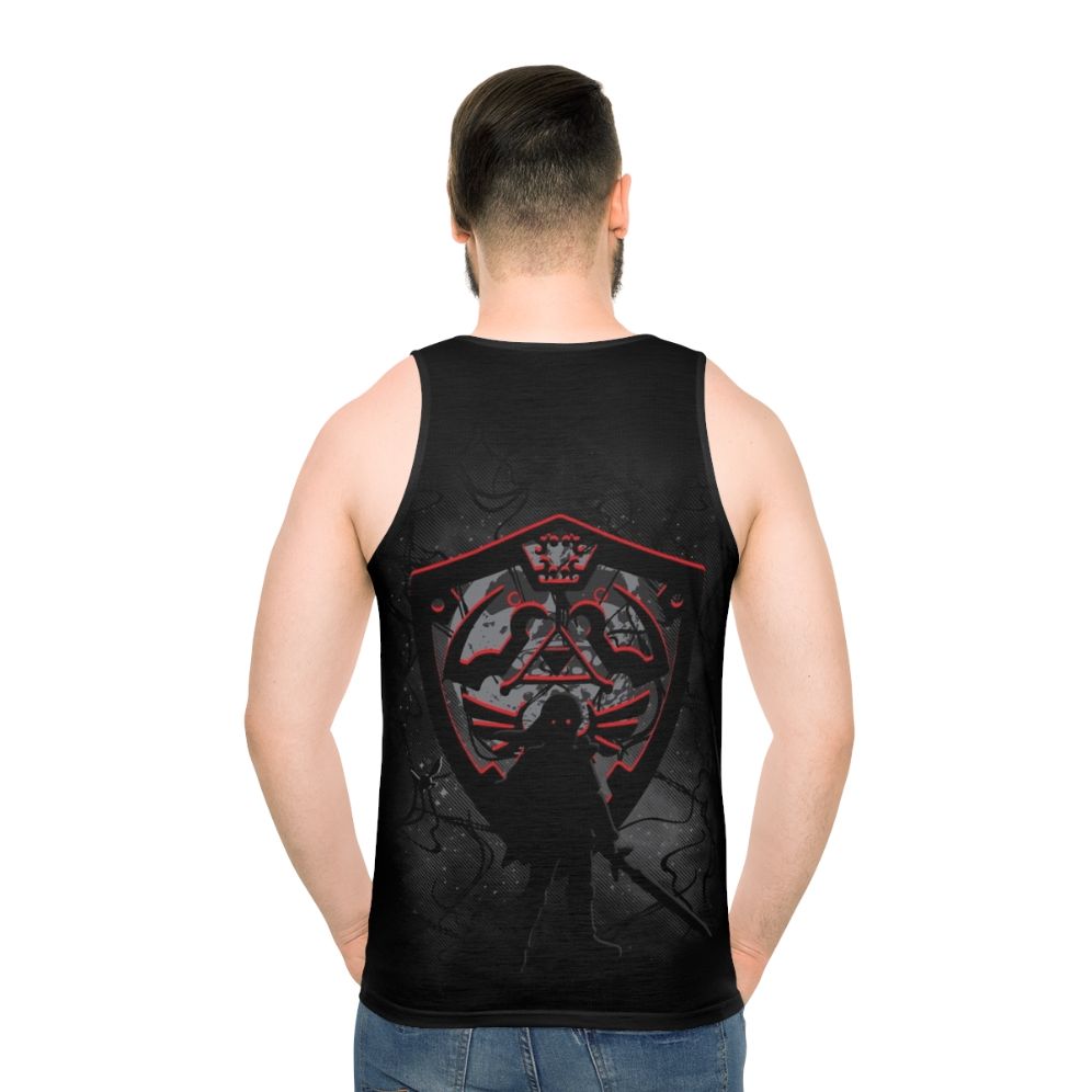 Dark Times Unisex Tank Top featuring retro gaming and fantasy inspired design