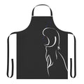 Dark type Pokemon Absol inspired apron with a flowing design