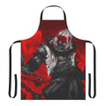 A dark and ominous apron inspired by the world of Darkest Dungeon, featuring a grim and lovecraftian design.