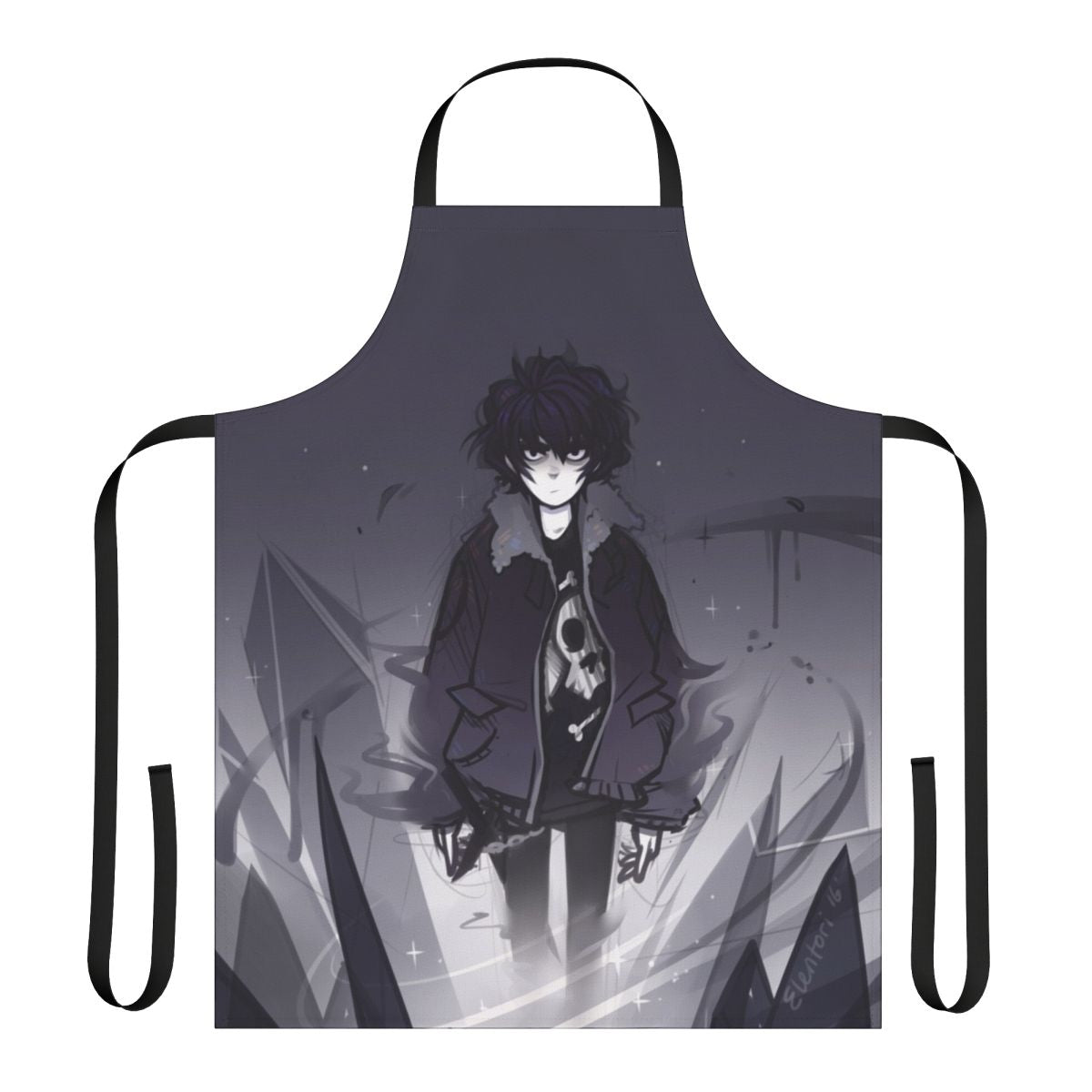 Darkness and shadow inspired apron featuring Nico di Angelo and Percy Jackson from the Heroes of Olympus series