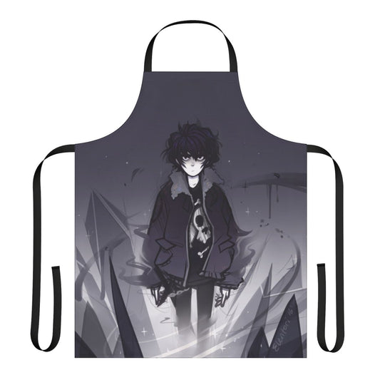 Darkness and shadow inspired apron featuring Nico di Angelo and Percy Jackson from the Heroes of Olympus series