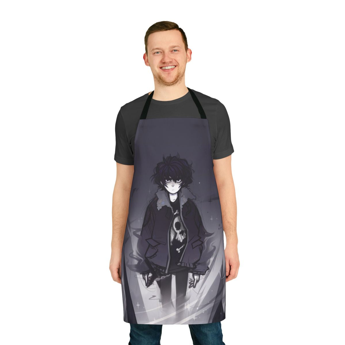 Darkness and shadow inspired apron featuring Nico di Angelo and Percy Jackson from the Heroes of Olympus series