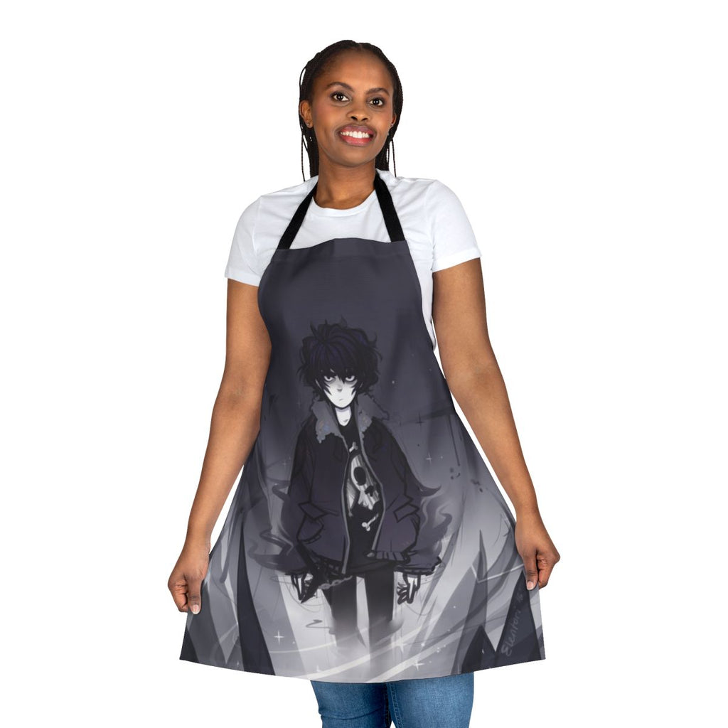 Darkness and shadow inspired apron featuring Nico di Angelo and Percy Jackson from the Heroes of Olympus series
