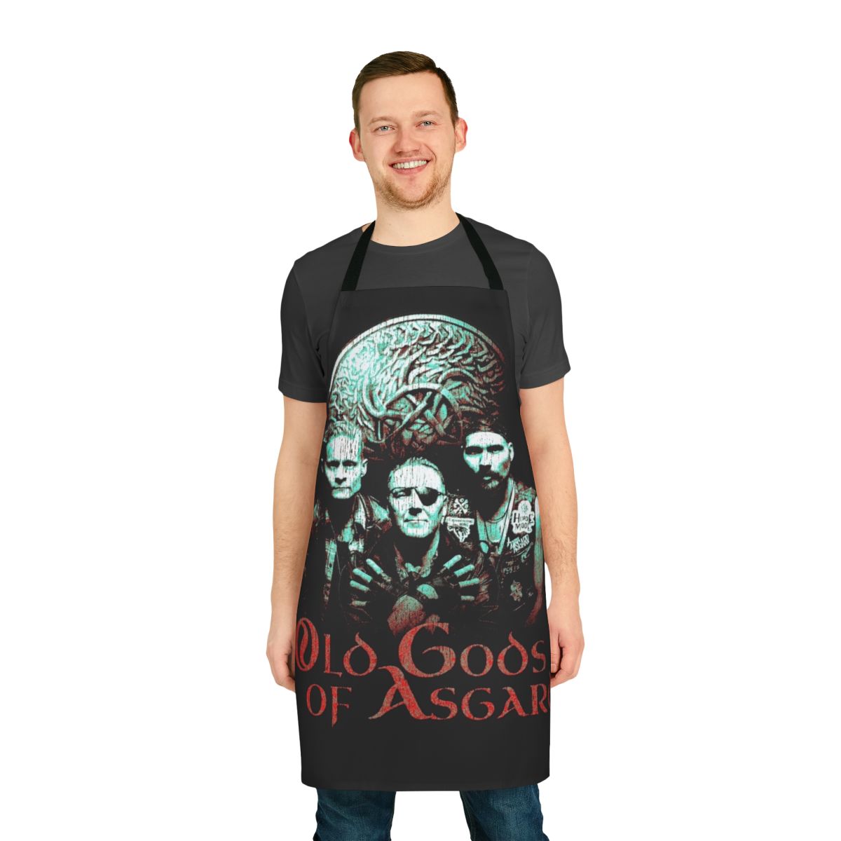 Darkness-themed apron featuring a parody design inspired by the videogame Alan Wake