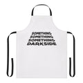A black apron with a stylized "Darkside" design, featuring elements from the Star Wars universe.