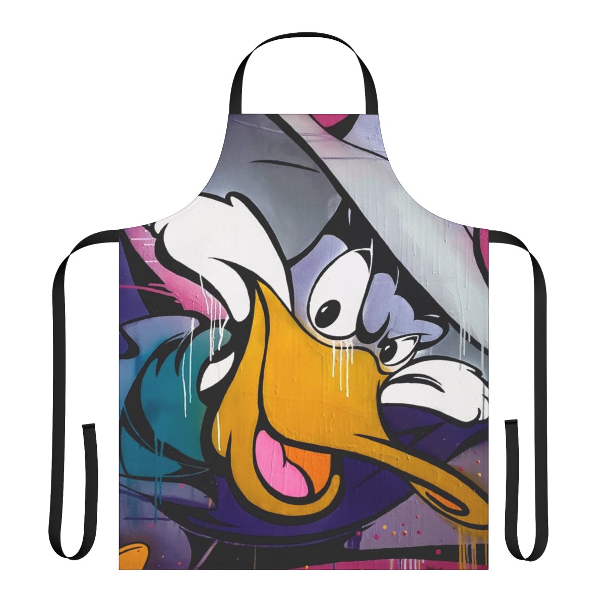 Darkwing Duck inspired apron with cartoon animation and superhero design for COVID-19 protection