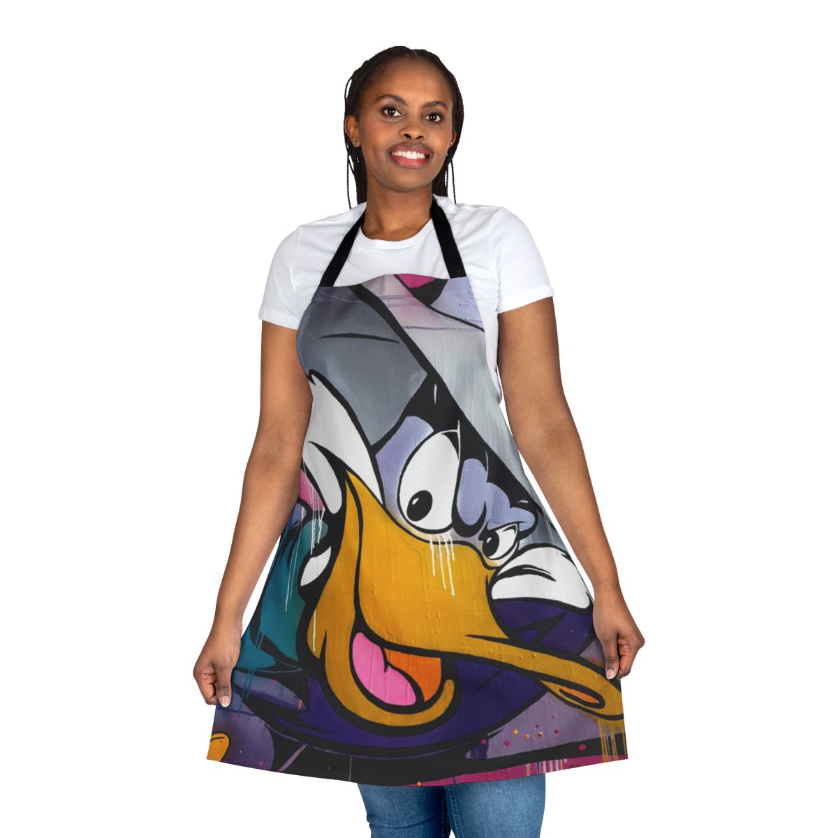 Darkwing Duck inspired apron with cartoon animation and superhero design for COVID-19 protection