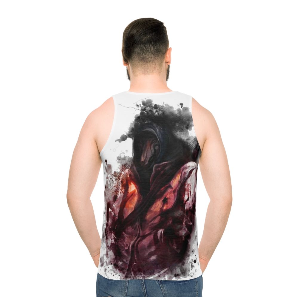Darkwood Unisex Tank Top with Horror-Themed Design