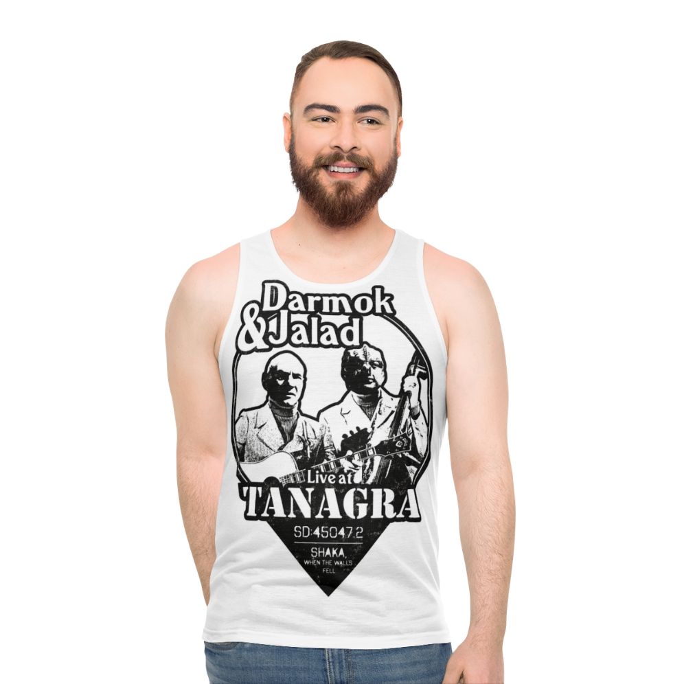 Darmok and Jalad at Tanagra geeky sci-fi unisex tank top