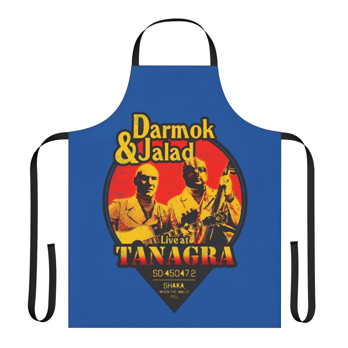 A humorous apron inspired by the iconic Star Trek: The Next Generation episode "Darmok and Jalad"