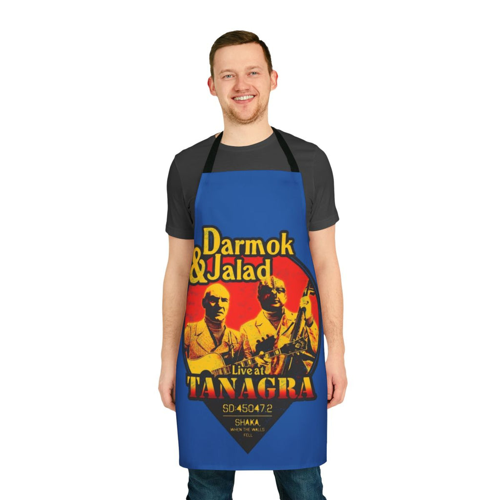 A humorous apron inspired by the iconic Star Trek: The Next Generation episode "Darmok and Jalad"