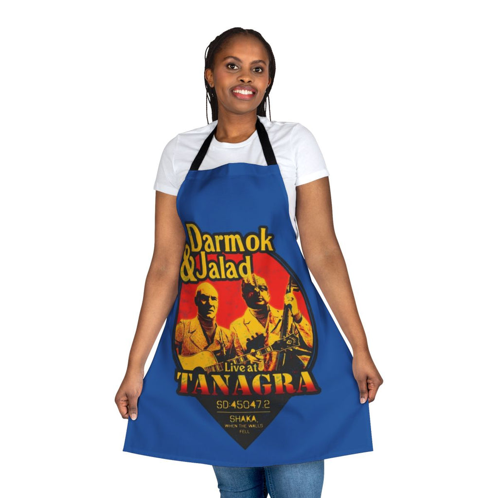A humorous apron inspired by the iconic Star Trek: The Next Generation episode "Darmok and Jalad"
