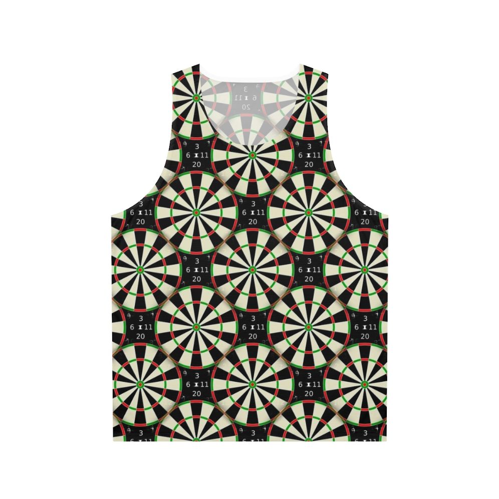 Dartboard design unisex tank top for darts enthusiasts