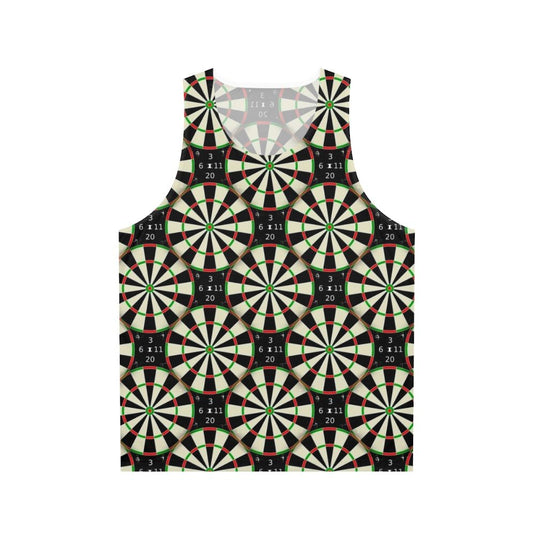 Dartboard design unisex tank top for darts enthusiasts