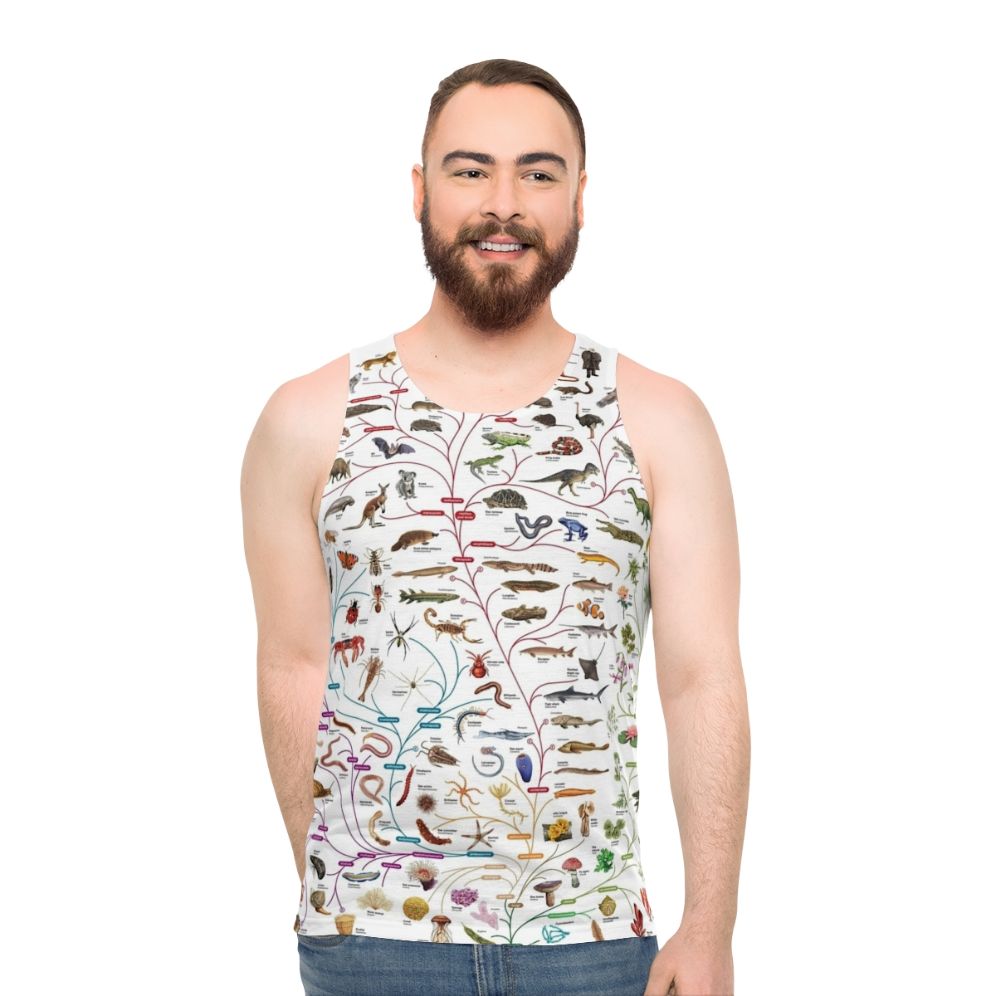 Darwinian evolution tree of life unisex tank top
