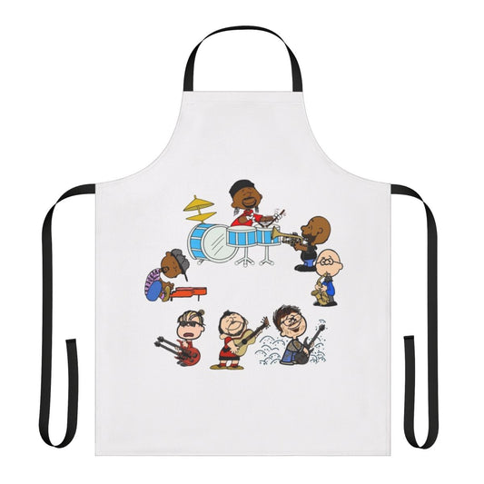 Dave Matthews Band themed apron with band members and music references