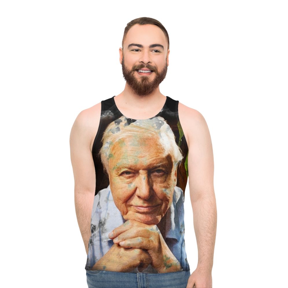 David Attenborough Watercolor Unisex Tank Top