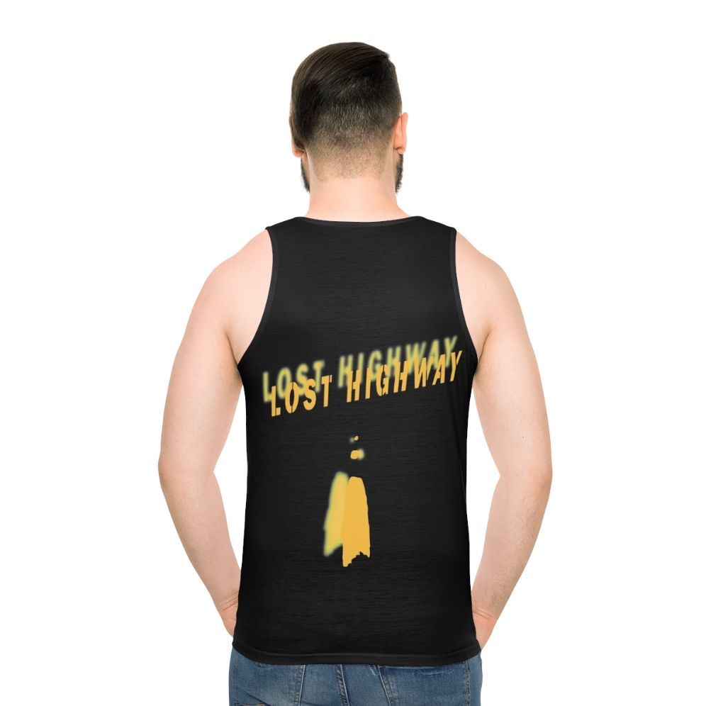 Unisex tank top featuring a David Lynch movie design