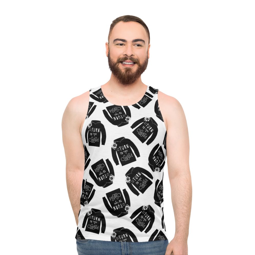 David Rose Unisex Tank Top with "Warmest Regards" Quote