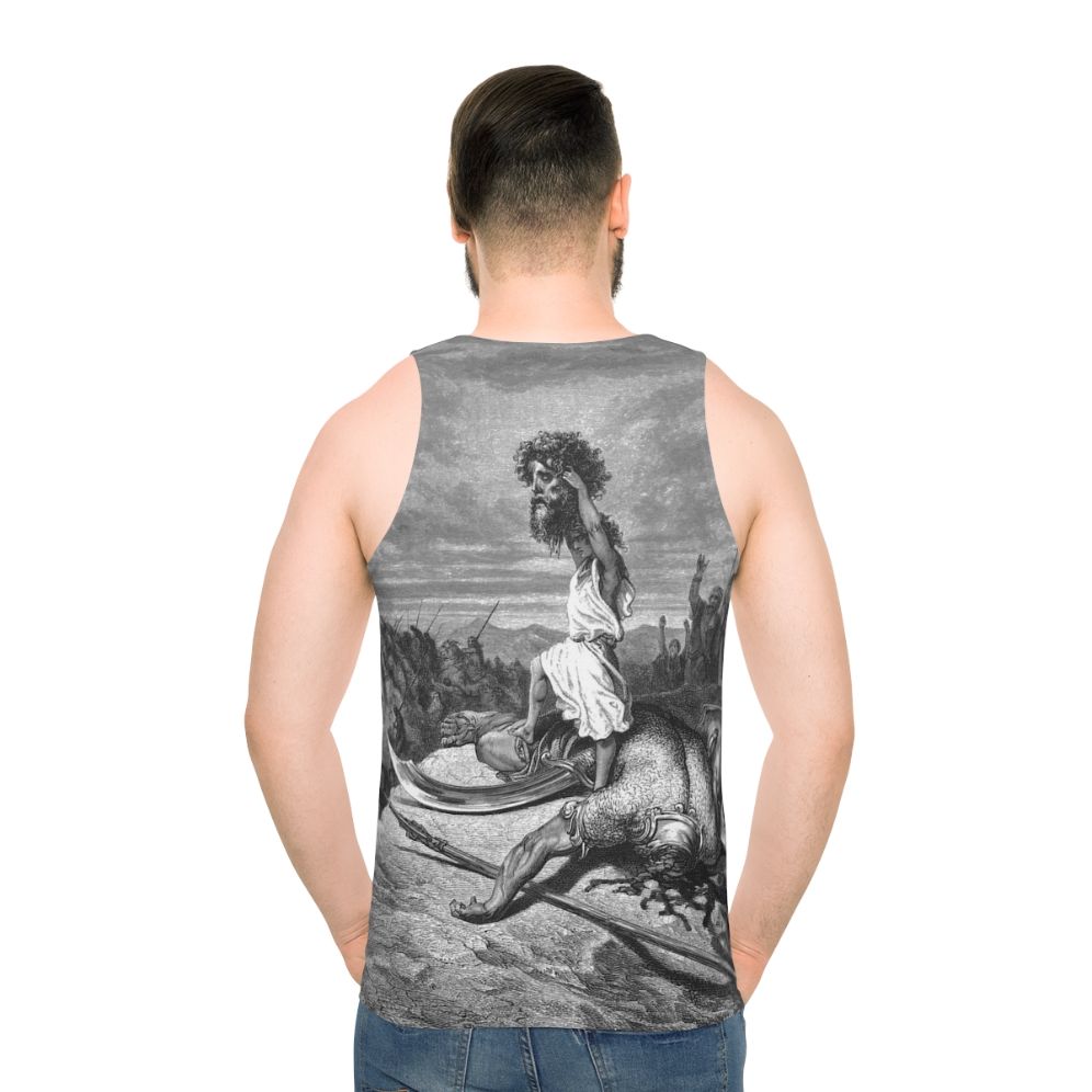 Unisex tank top featuring Davide E Golia biblical history artwork