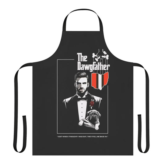 Cleveland Browns inspired shirt apron with "Dawgfather" design
