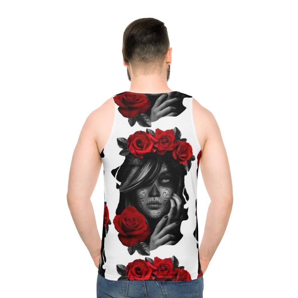 Day of the Dead Women's Unisex Tank Top with Sugar Skull Design
